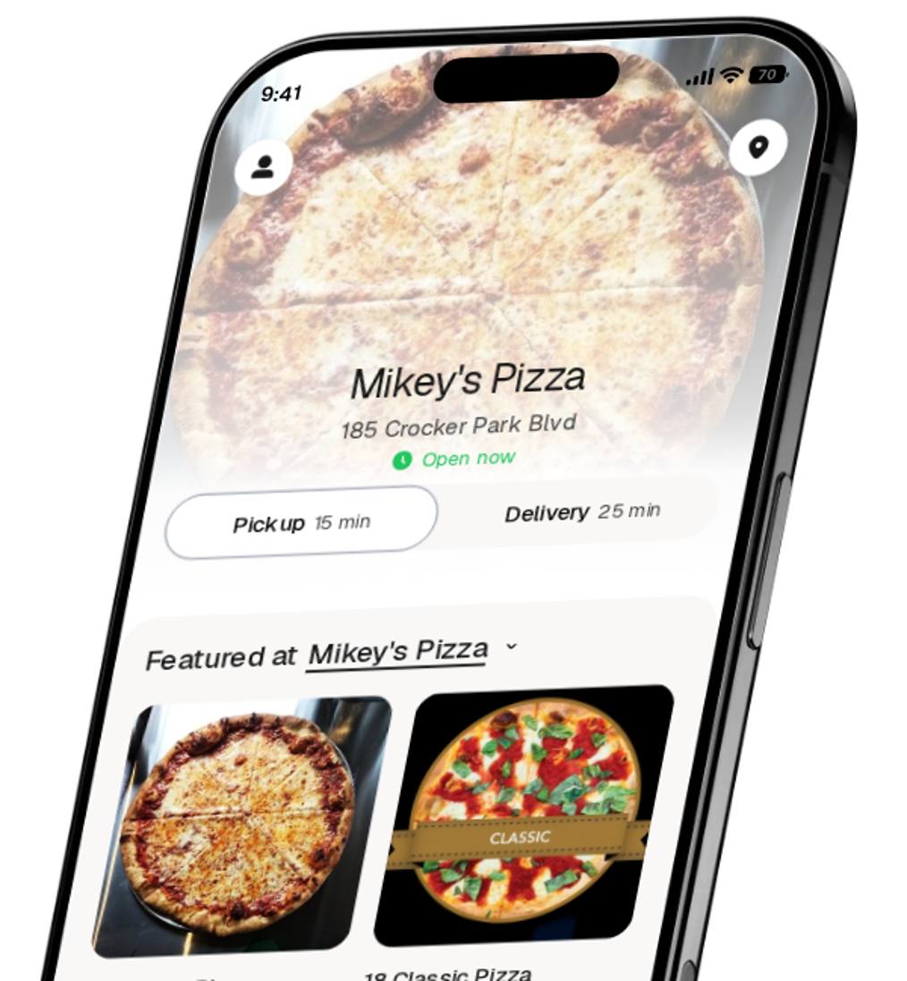 Mikey's Pizza app preview