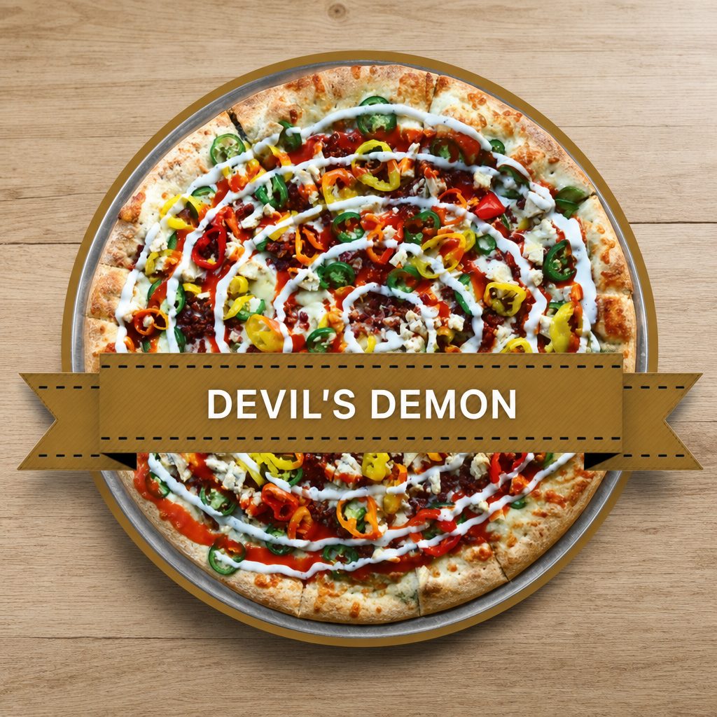 18" Devil's Demon Pizza.