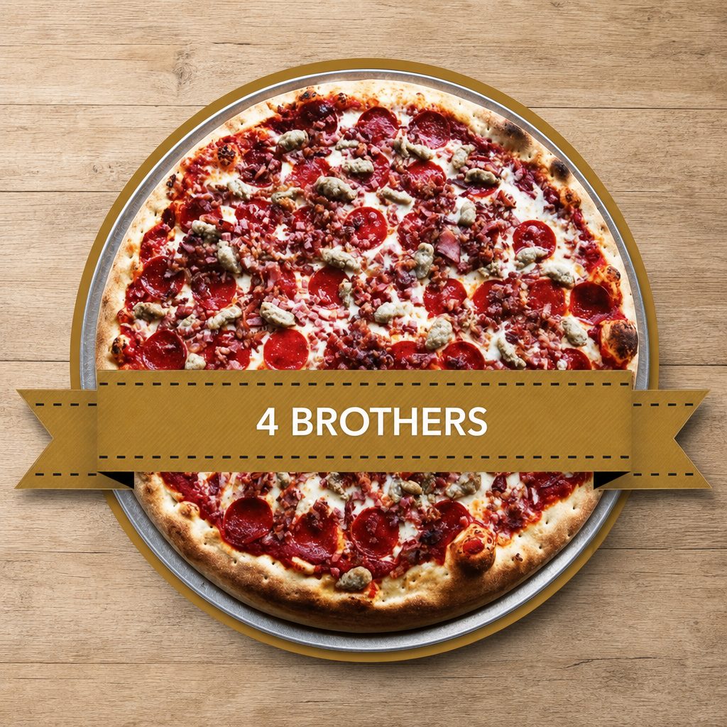 12" 4 Brothers Pizza.