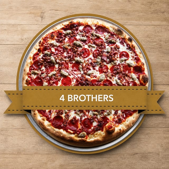 12" 4 Brothers Pizza.