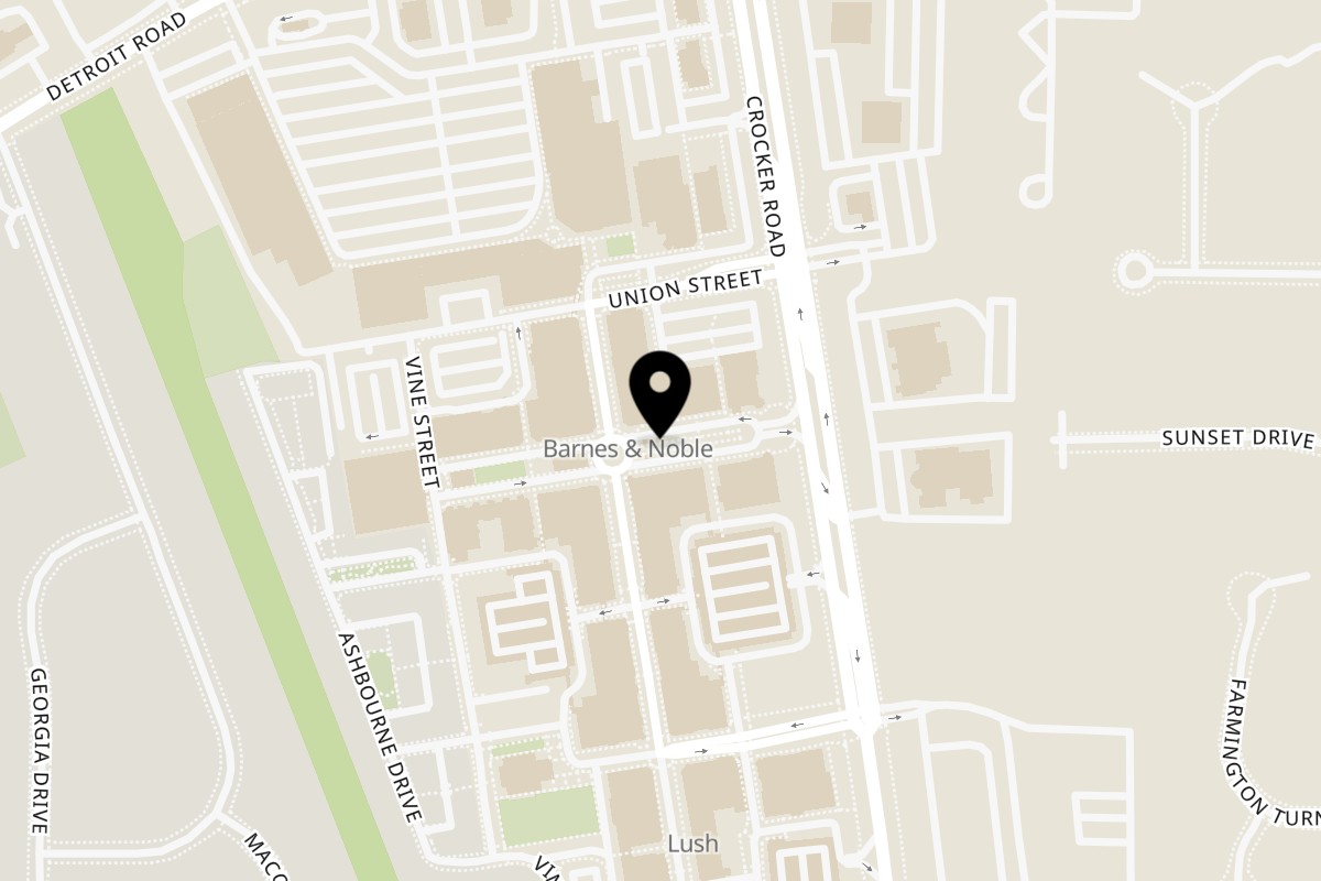 Map showing the location of Mikey's Pizza on 185 Crocker Park Blvd in Westlake